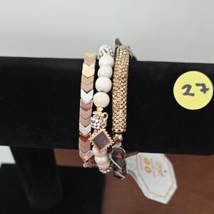 Erimish Gold and Cream Bracelet Set (Extended)